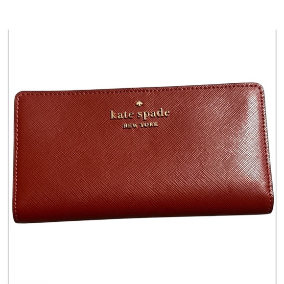 kate spade Handbags - Kate Spade Red Saffiano leather Wallet nwt